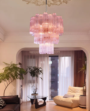 Rose Tubes Glass Chandelier