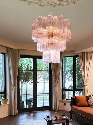 Rose Tubes Glass Chandelier