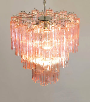 Rose Tubes Glass Chandelier