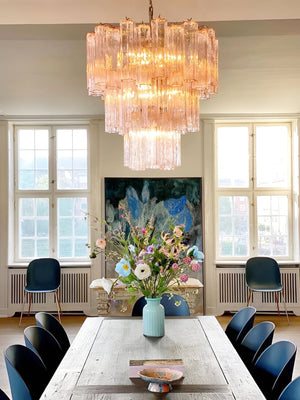 Rose Tubes Glass Chandelier