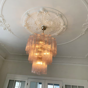 Rose Tubes Glass Chandelier
