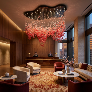 Roselle LED Glass Cascade Chandelier