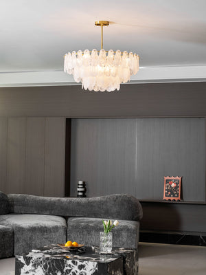 Round Cloud Glass Chandelier