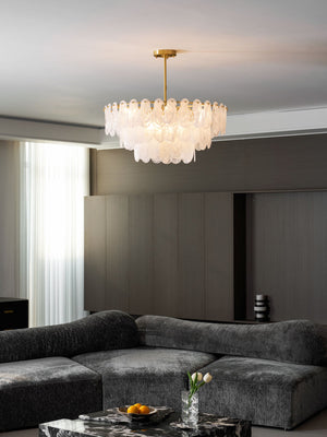 Round Cloud Glass Chandelier
