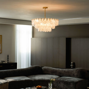 Round Cloud Glass Chandelier