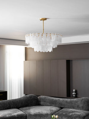 Round Cloud Glass Chandelier