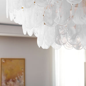 Round Cloud Glass Chandelier