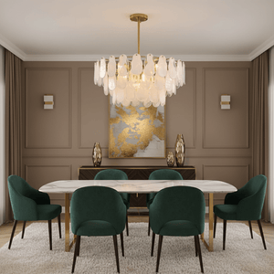Round Cloud Glass Chandelier