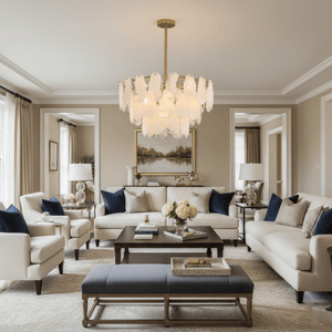 Round Cloud Glass Chandelier