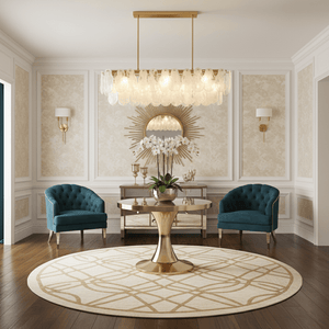 Round Cloud Glass Chandelier