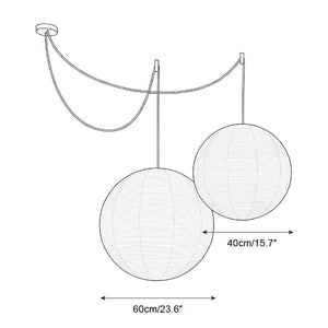 Round Washi Paper Pendant Light – detail 13