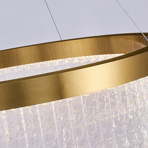 Round Halo Crystal Chandelier