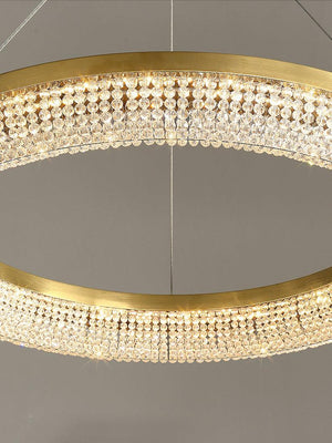 Round Ring Crystal Chandeliers