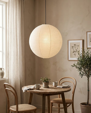Round Washi Paper Pendant Light