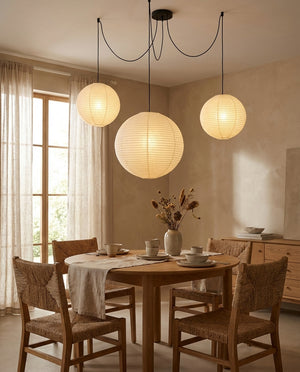 Round Washi Paper Pendant Light