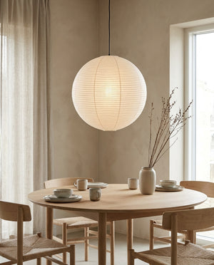 Round Washi Paper Pendant Light