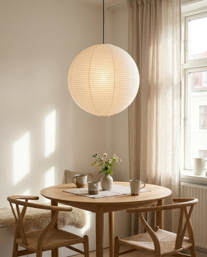 Round Washi Paper Pendant Light