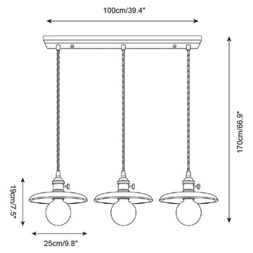 Rovellan Pendant Light — Dimension drawings 4