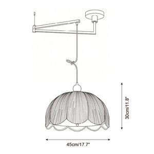 Ruffle Swing Arm Pendant Lamp