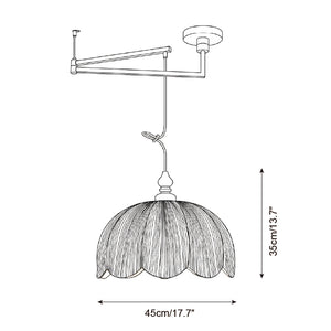 Ruffle Swing Arm Pendant Lamp