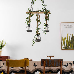 Rustic Wooden Chandelier