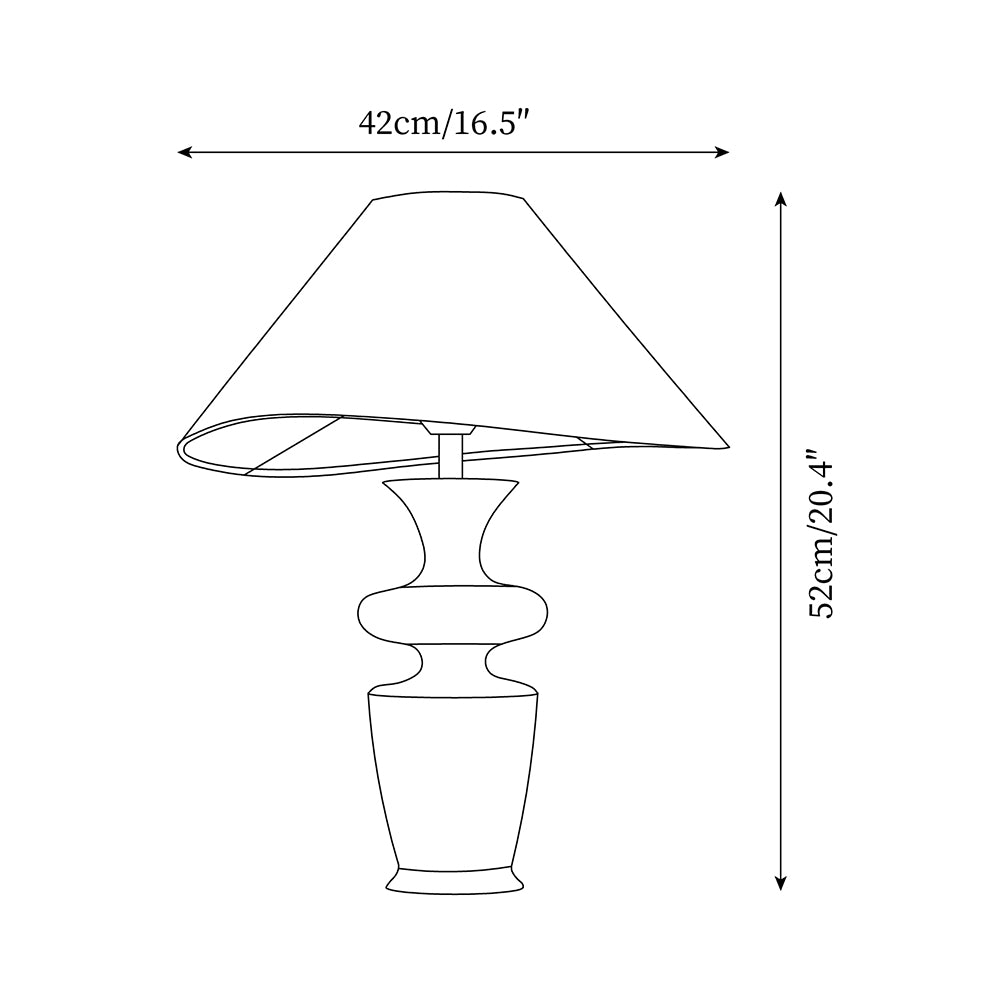 Salento Wood Table Lamp 16.5″- 20.4″