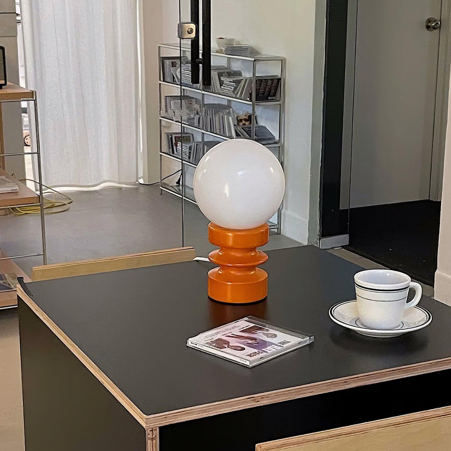 Sankey Orange Table Lamp 5.9″- 9.8″