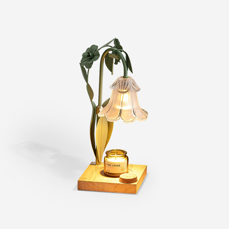 Sareya Candle Warmer Lamp – Wood Table