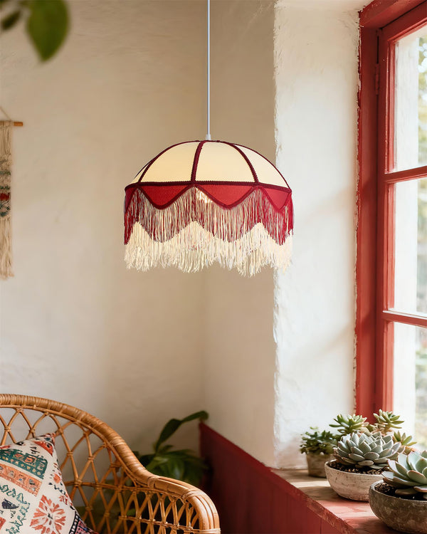 Scarlet Fringe Pendant Lamp - Docos