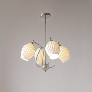 Ceramic Ribbed Chandelier