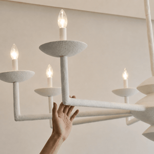 Sculptural Plaster Candelabra Chandelier
