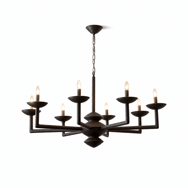Sculptural Plaster Candelabra Chandelier – detail 10