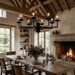 Sculptural Plaster Candelabra Chandelier