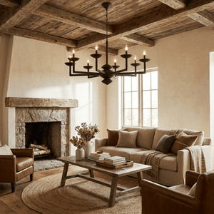 Sculptural Plaster Candelabra Chandelier