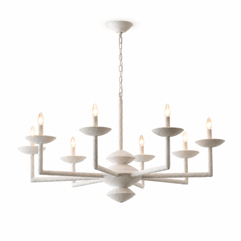 Sculptural Plaster Candelabra Chandelier – detail 14
