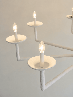 Sculptural Plaster Candelabra Chandelier