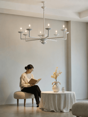 Sculptural Plaster Candelabra Chandelier
