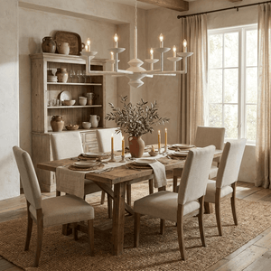 Sculptural Plaster Candelabra Chandelier