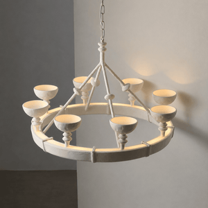 Sculptural Plaster Chalice Chandelier