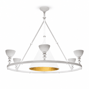 Sculptural Plaster Chalice Chandelier