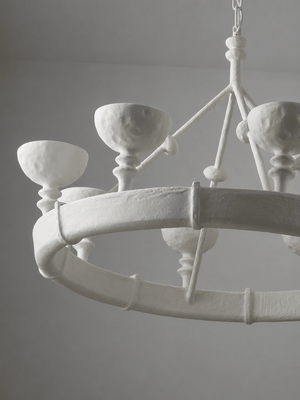 Sculptural Plaster Chalice Chandelier