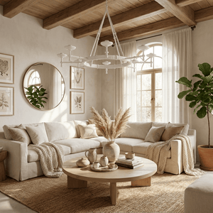Sculptural Plaster Chalice Chandelier