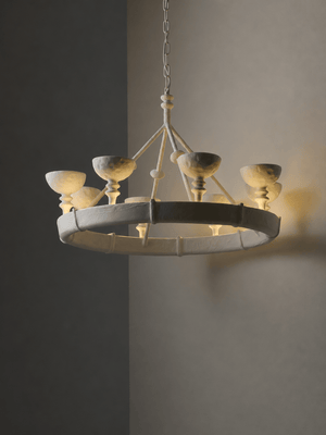Sculptural Plaster Chalice Chandelier