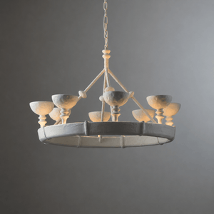 Sculptural Plaster Chalice Chandelier