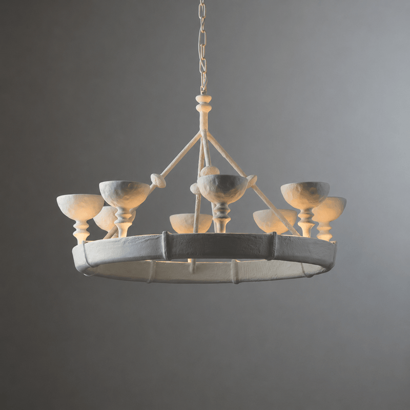 Sculptural Plaster Chalice Chandelier – detail 14