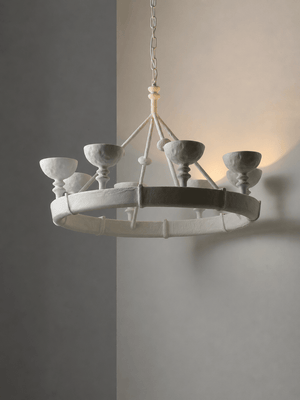 Sculptural Plaster Chalice Chandelier