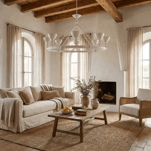 Sculptural Plaster Chalice Chandelier