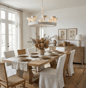 Sculptural Plaster Chalice Chandelier