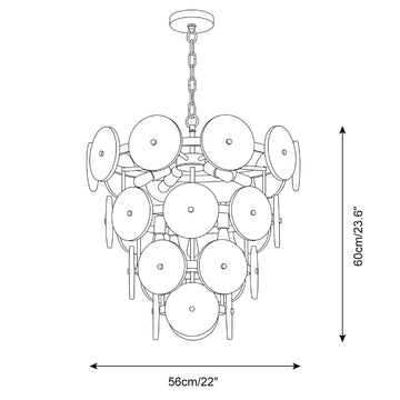 Lustre Selavienne en Albâtre — Plans de dimensions 1