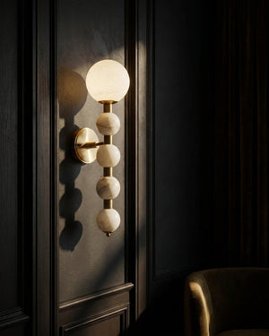Selene Gourd Alabaster Wall Sconce